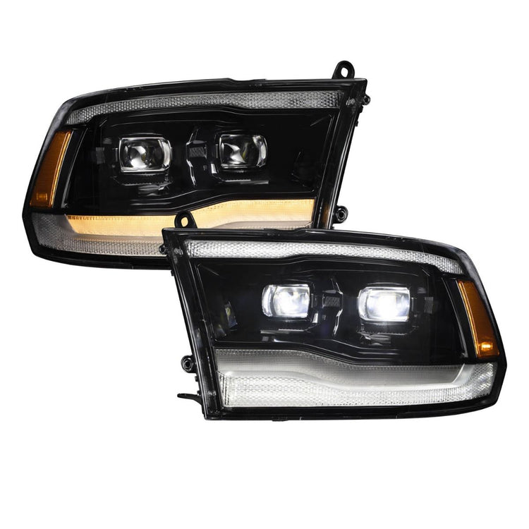 2009-2018 RAM 1500/2500/3500 LED Projector Headlight (Pair)-FL0016-2