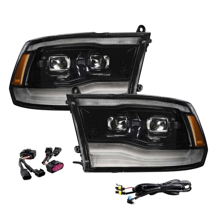 2009-2018 RAM 1500/2500/3500 LED Projector Headlight (Pair)-FL0016-3