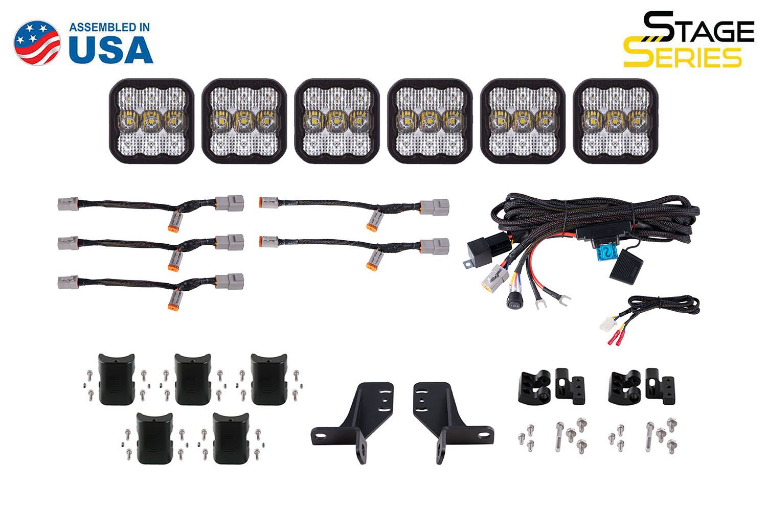 Bronco 2021+ SS5 6-Pod CrossLink Grille Lightbar Kit-2