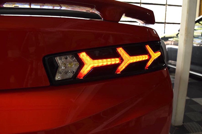 Chevrolet Camaro (16-18) (Pair / Lambo / Smoked): Morimoto XB LED Tails-LF401-6