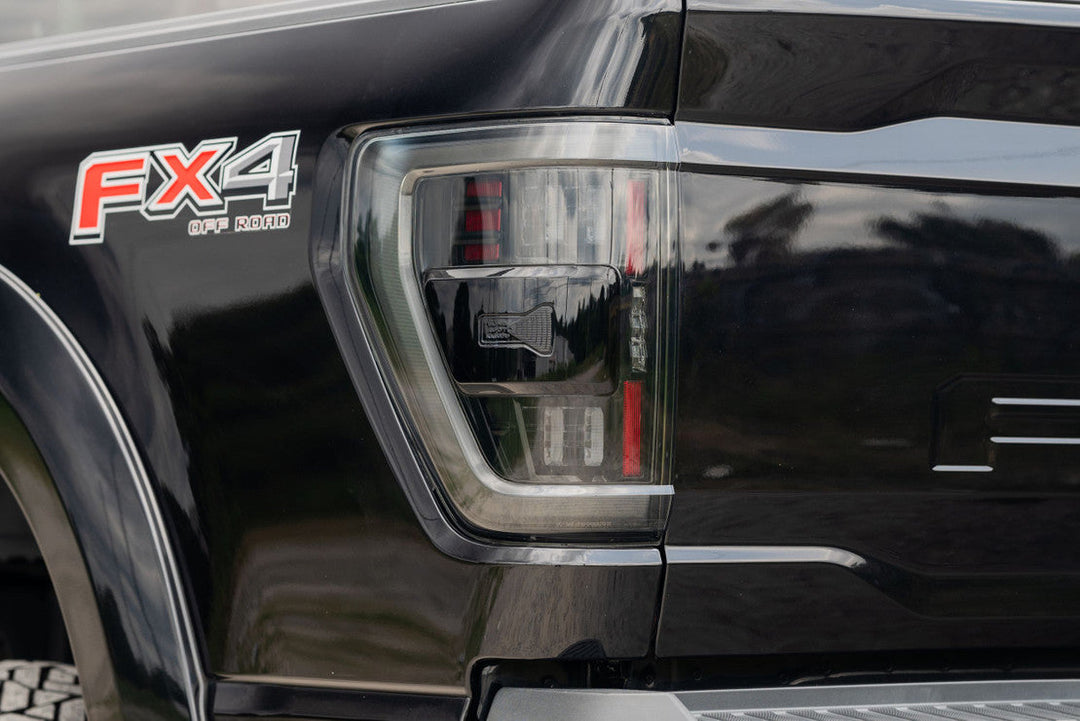 Ford F150 (2021+) (Pair / BLIS / Smoked): Morimoto XB LED Tails-LF735.2-6