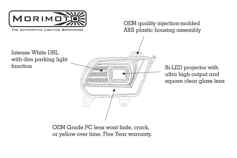 Ford Mustang (10-12): Morimoto XB LED Headlights-LF440-10