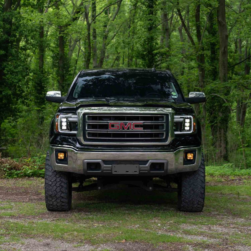Form Lighting 14-18 GMC Sierra 1500 and 15-19 GMC Sierra 2500/3500 LED  Projector Headlights (With White DRL)