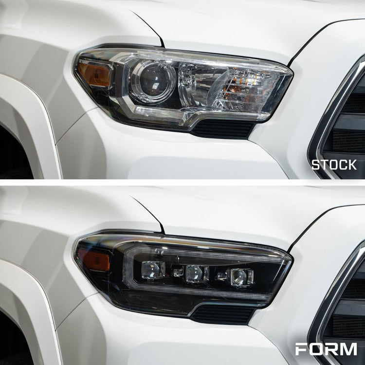 Form Lighting 2016-2023 Toyota Tacoma Sequential LED Projector Headlights (With Amber DRL)-FL0076-7