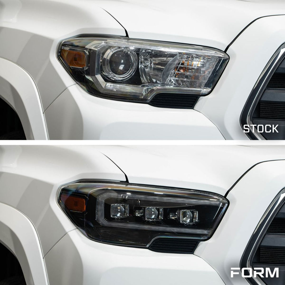 Form Lighting 2016-2023 Toyota Tacoma Sequential LED Projector Headlights (With White DRL)-FL0001-8