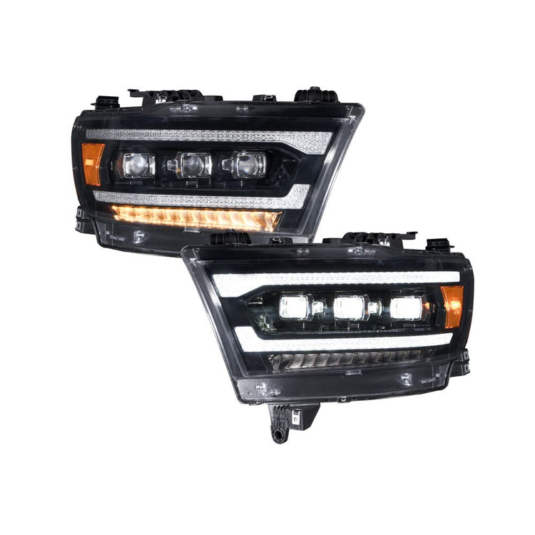 Form Lighting 2019-2024 Ram 1500 Sequential LED Projector Headlights (pair)-FL0015-2