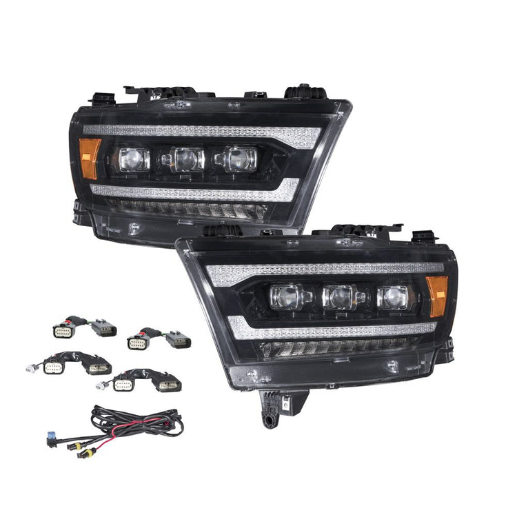 Form Lighting 2019-2024 Ram 1500 Sequential LED Projector Headlights (pair)-FL0015-3