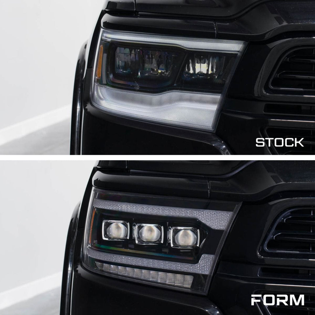 Form Lighting 2019-2024 Ram 1500 Sequential LED Projector Headlights (pair)-FL0015-9