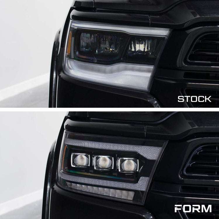 Form Lighting 2019-2024 Ram 1500 Sequential LED Projector Headlights (pair)-FL0015-9