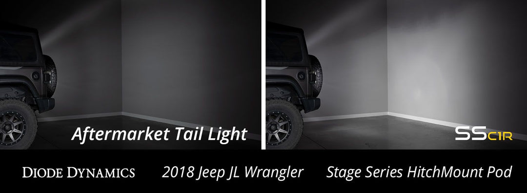 HitchMount LED Pod Reverse Kit For 2018-2024 Jeep Wrangler-9