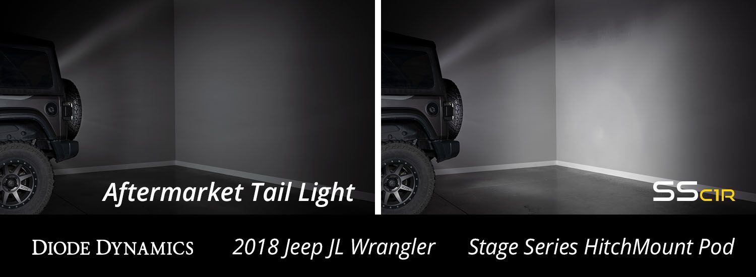 HitchMount LED Pod Reverse Kit For 2018-2024 Jeep Wrangler-9