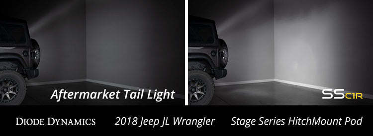 HitchMount LED Pod Reverse Kit For 2018-2024 Jeep Wrangler-9