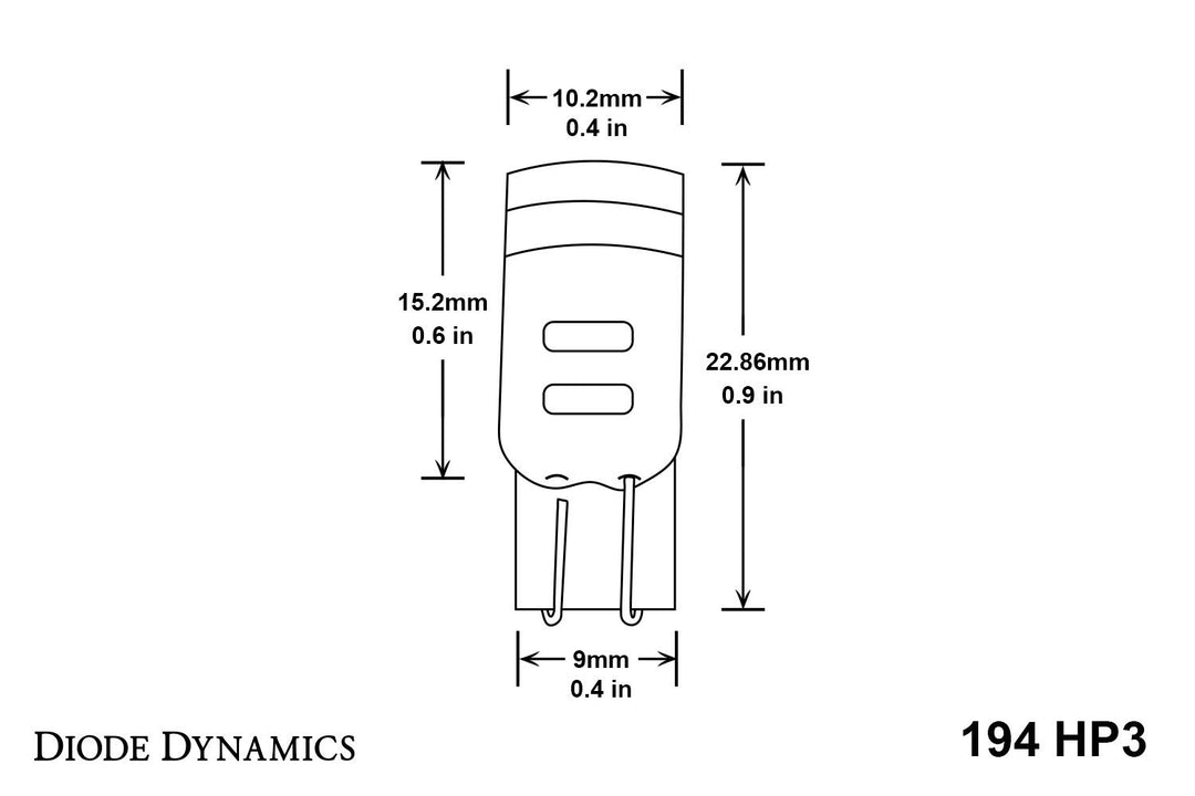 HP3 T10/194 LED Bulb Diode Dynamics-11