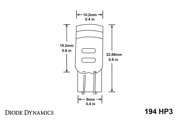 HP3 T10/194 LED Bulb Diode Dynamics-11