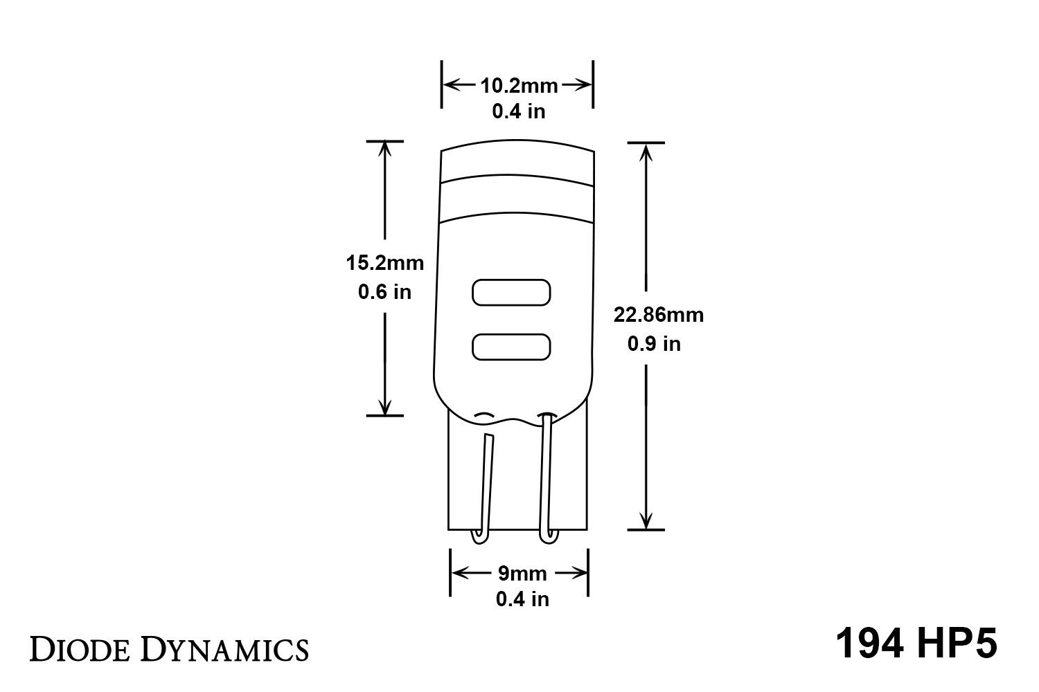 (Sidemarker) HP5 T10/194 LED Bulb Diode Dynamics-7