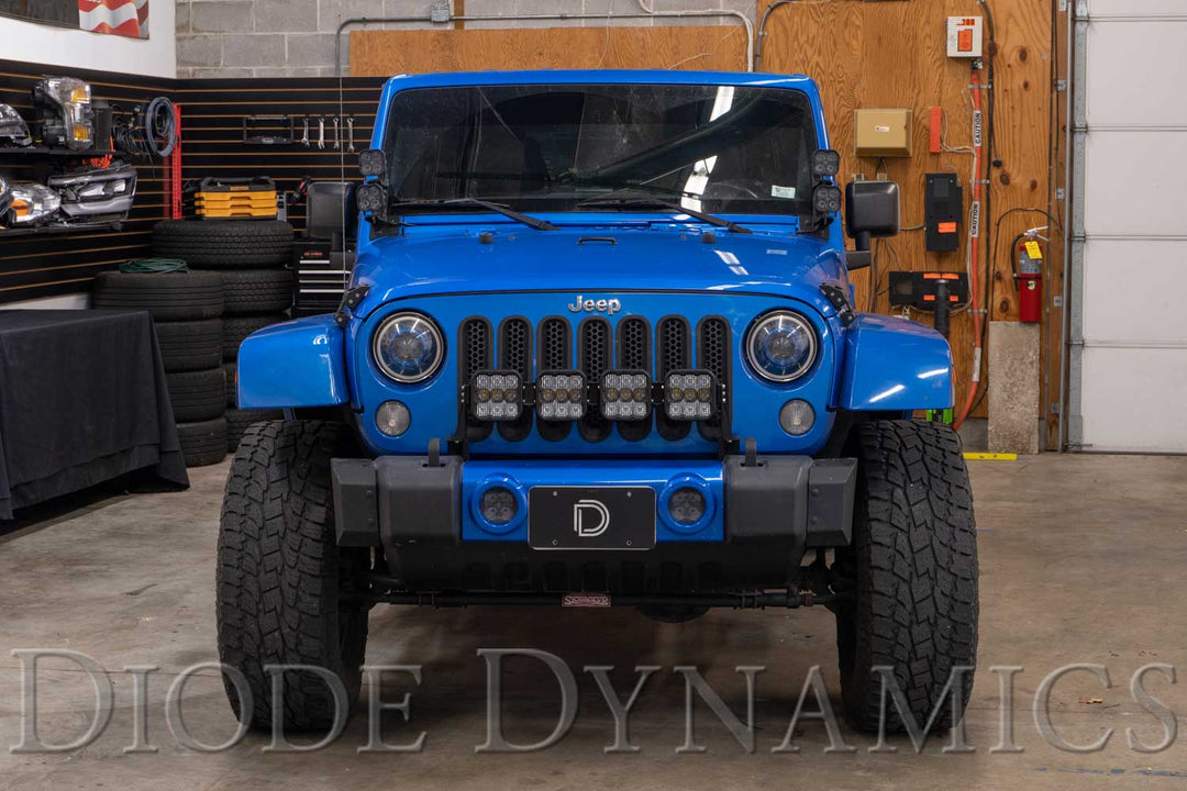 Jeep JK (2007-2018) SS5 4-Pod CrossLink Grille Lightbar Kit-3