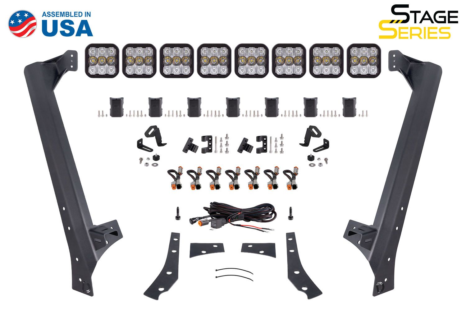 Jeep JK (2007-2018) SS5 CrossLink Windshield Lightbar Kit-2