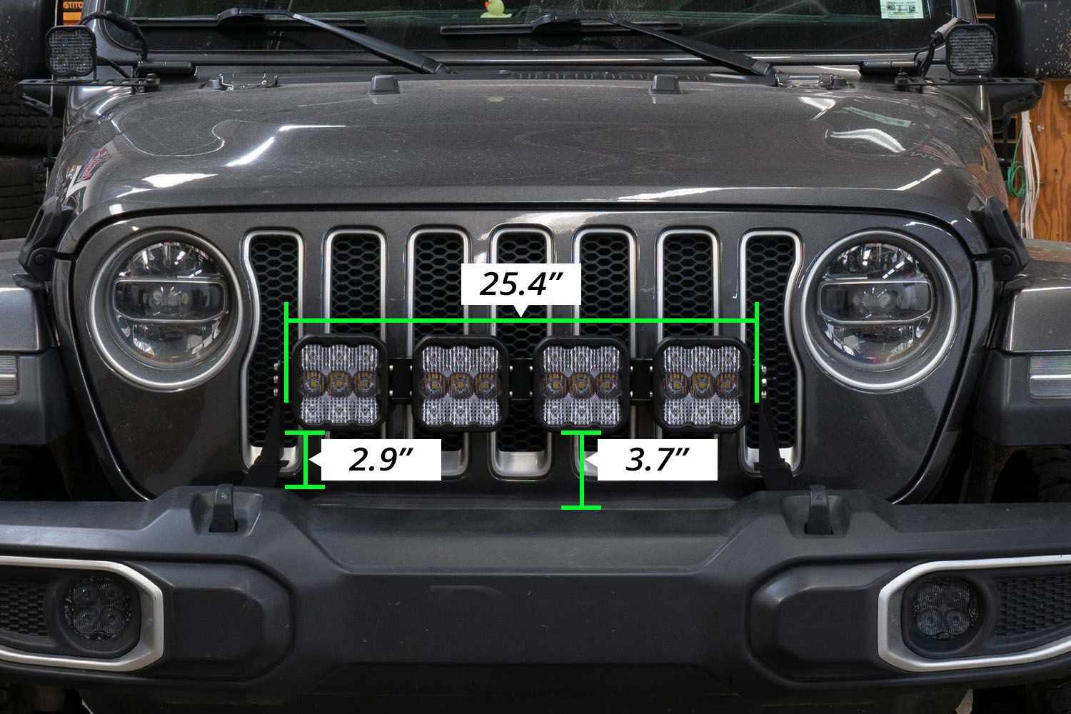 Jeep JL Wrangler/ Gladiator SS5 4-Pod CrossLink Grille Lightbar Kit-6