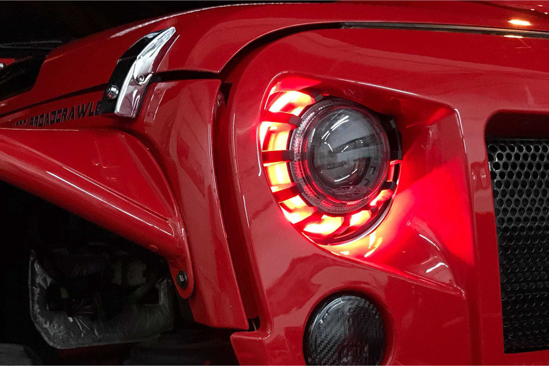 Jeep Wrangler JK Spec: Morimoto Super7 2.0 Headlights (Set)-LF515-8