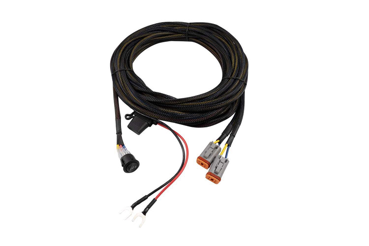 Light Duty Dual Output 3-way 4-pin Wiring Harness (With Backlight)-dd4092-1