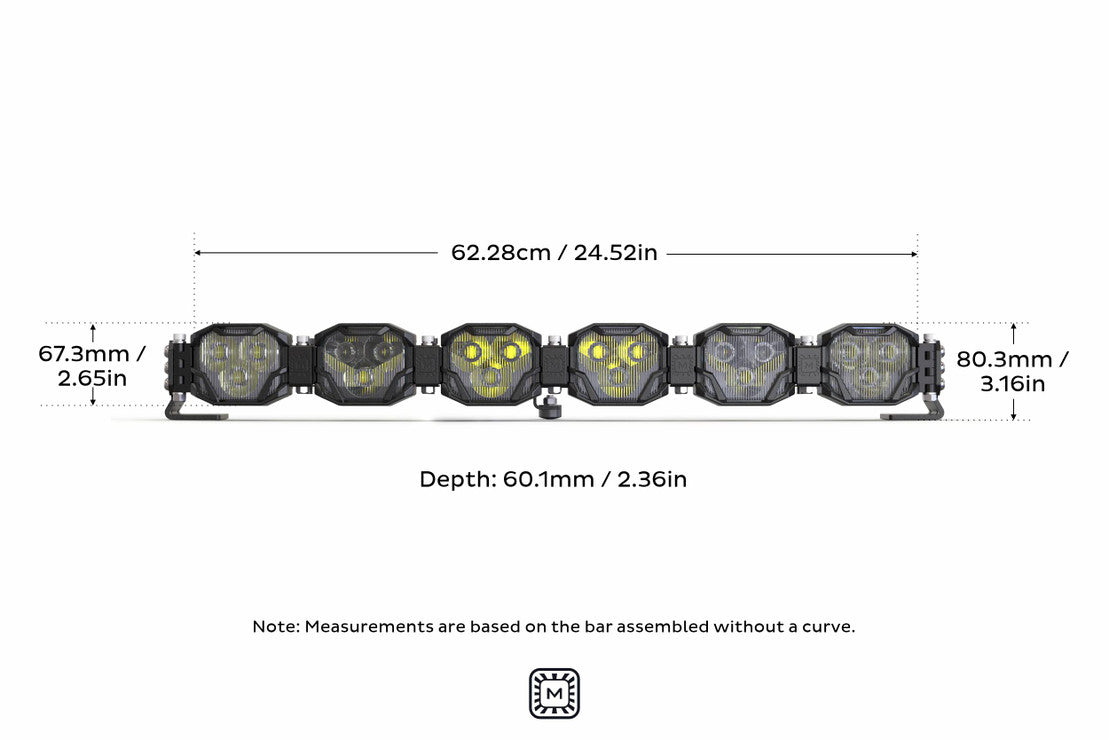 Morimoto Double-Row BangerBar Off-Road LED Light Bar: 6 Pods/ 24.5"-7