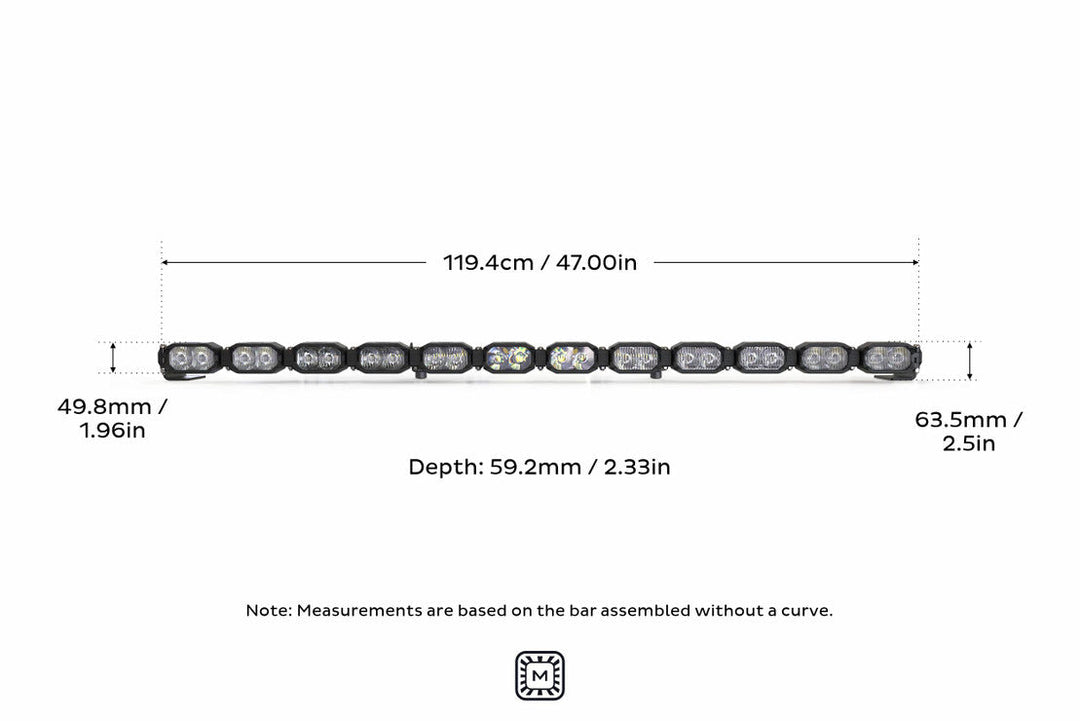 Morimoto Single-Row BangerBar Off-Road LED Light Bar: 12 Pod / 47"-10