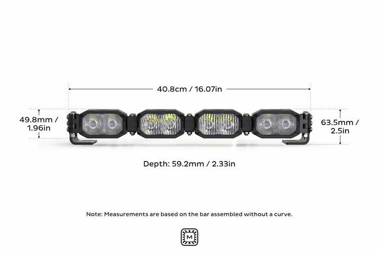 Morimoto Single-Row BangerBar Off-Road LED Light Bar: 4 Pod / 16"-10