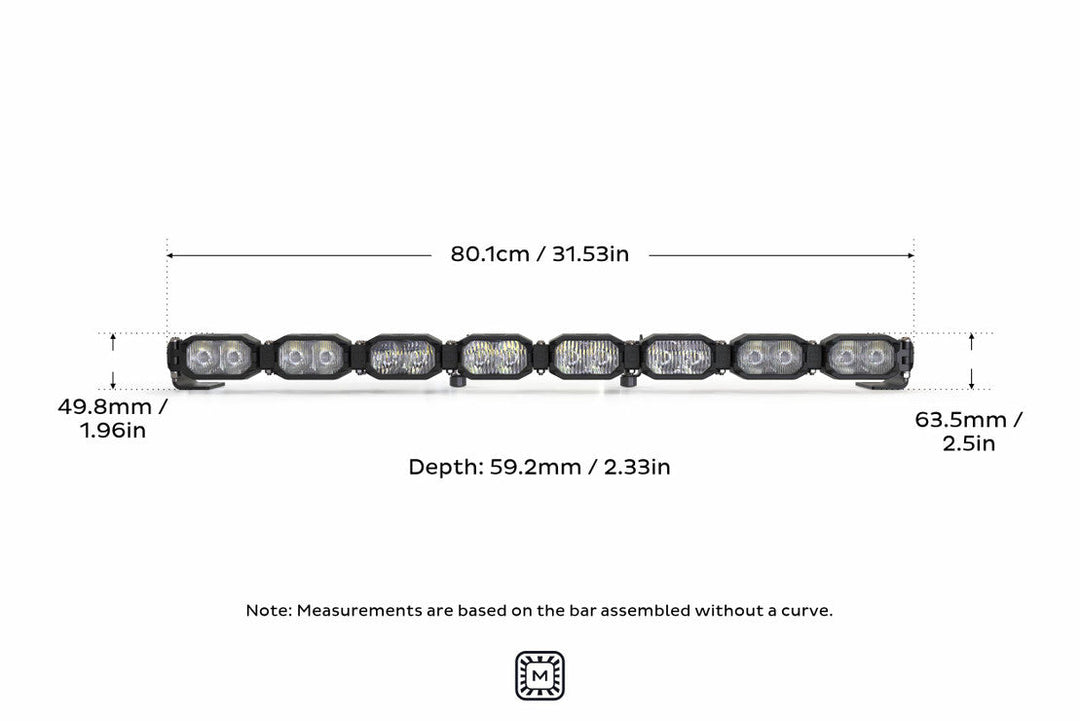 Morimoto Single-Row BangerBar Off-Road LED Light Bar: 8 Pod / 31.5"-10