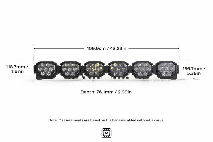 Morimoto Triple-Row BangerBar Off-Road LED Light Bar: 6 Pod / 43"-12