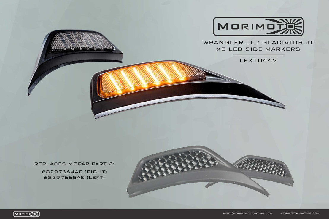 Morimoto XB LED Side Markers: Jeep JL / JT (Pair)-LF210447-9