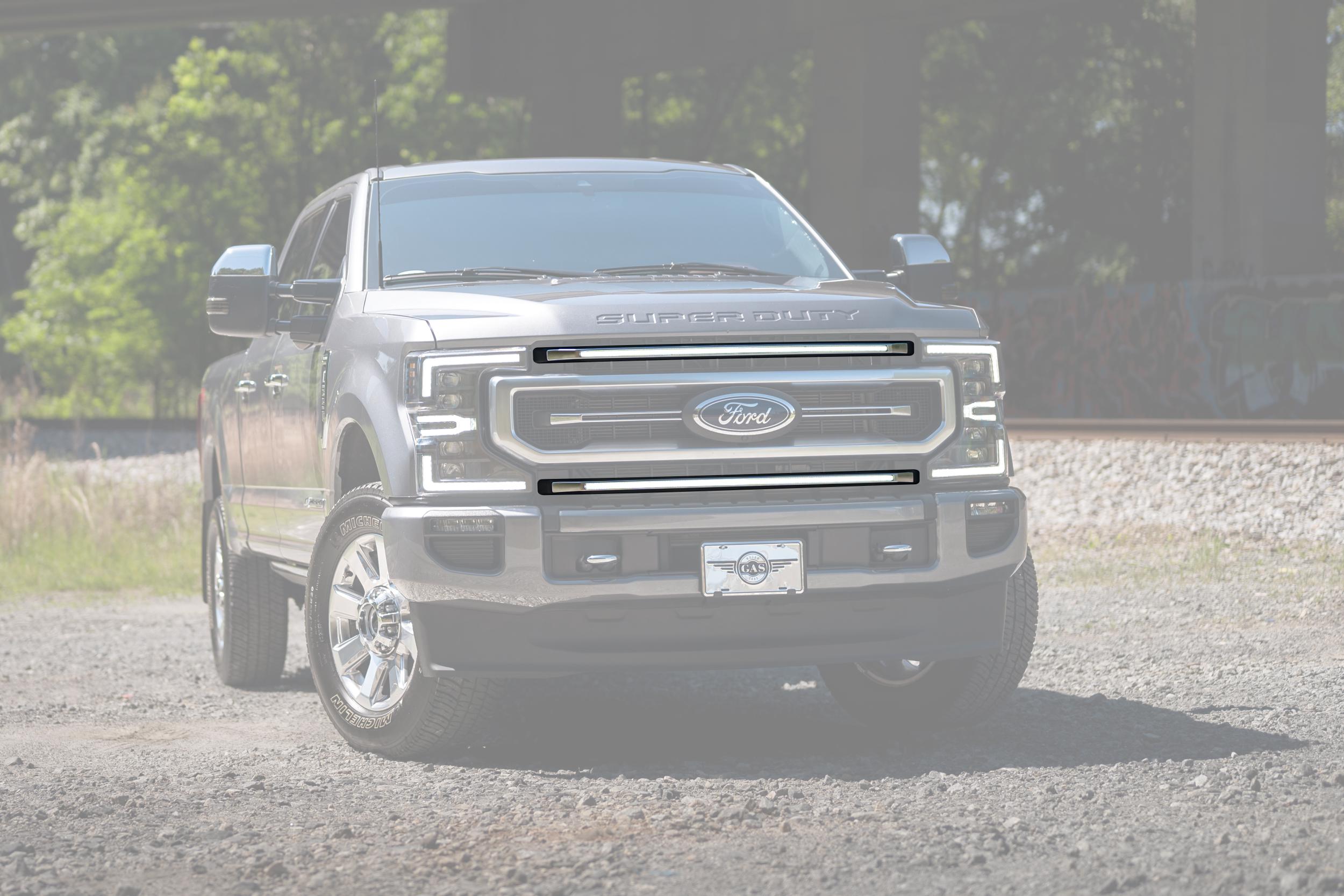 Morimoto XBG LED DRL Grille Inserts: Ford Super Duty Platinum (20-22) (White)-XBG25-2