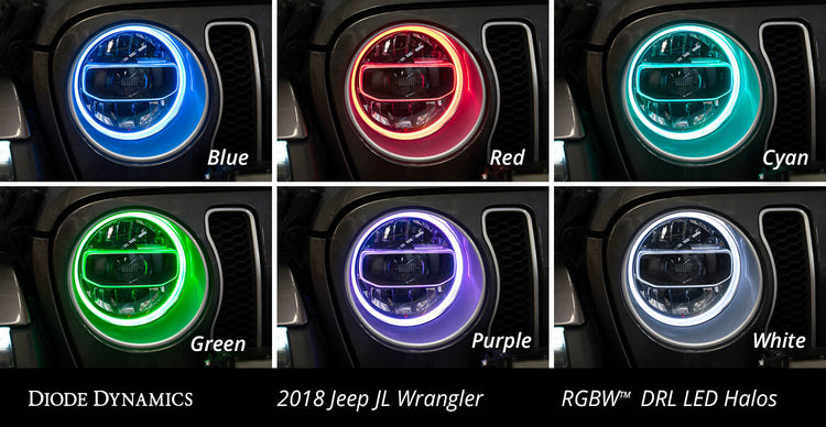 RGBW HD LED Halos for 2018+ Jeep JL Wrangler/Gladiator Diode Dynamics-dd2290-4