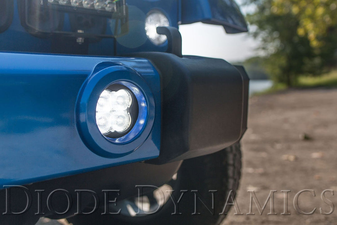 SS3 LED Fog Light Kit for 2007-2018 Jeep JK Wrangler Diode Dynamics (Plastic Bumper)-2