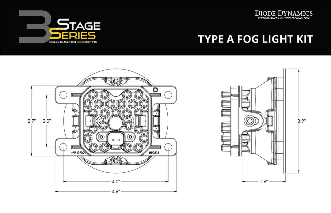 SS3 LED Fog Light Kit for 2012-2016 Fiat 500 Diode Dynamics-7