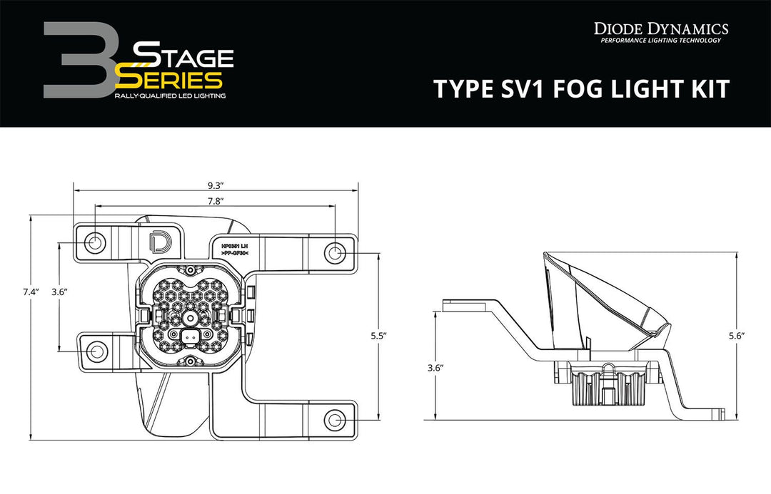 SS3 LED Fog Light Kit for 2016-2018 Chevrolet Silverado 1500 Diode Dynamics-10