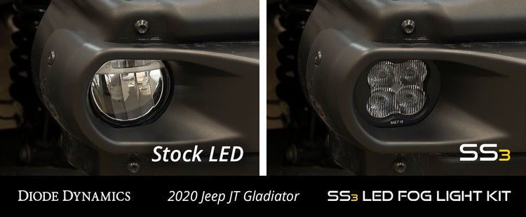 SS3 LED Fog Light Kit for 2018+ Jeep JL Wrangler (Plastic Bumper/ Non-Sport)-7