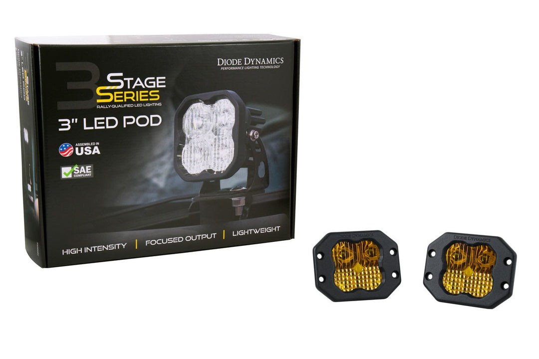 SS3 Yellow LED Pod Flush (Pair) Diode Dynamics-1