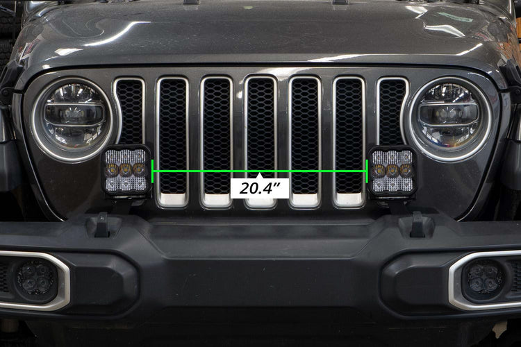 SS5 Bumper LED Pod Light Kit for 2018+ Jeep JL Wrangler-3