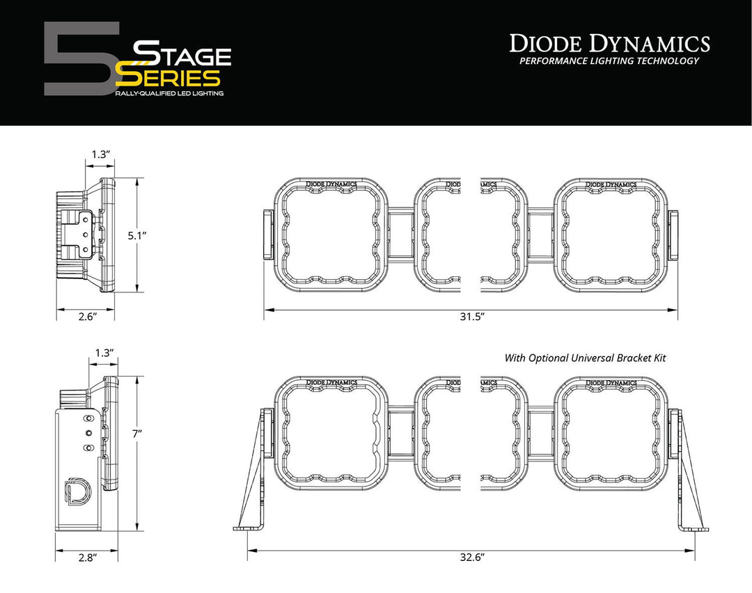 SS5 Universal CrossLink 5-Pod Lightbar