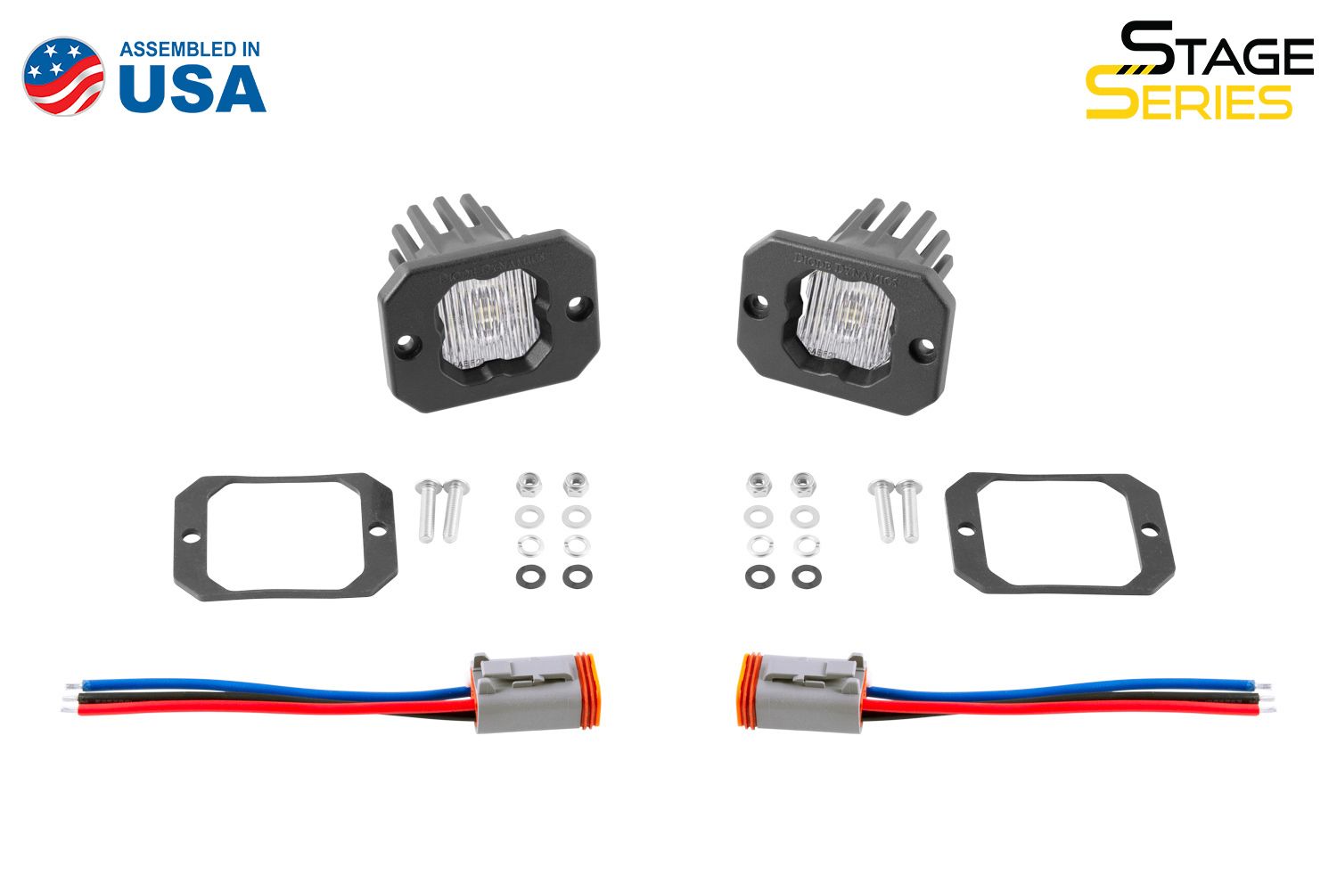 SSC1 Stage Series C1 LED Pod White (SAE Fog) Flush-3