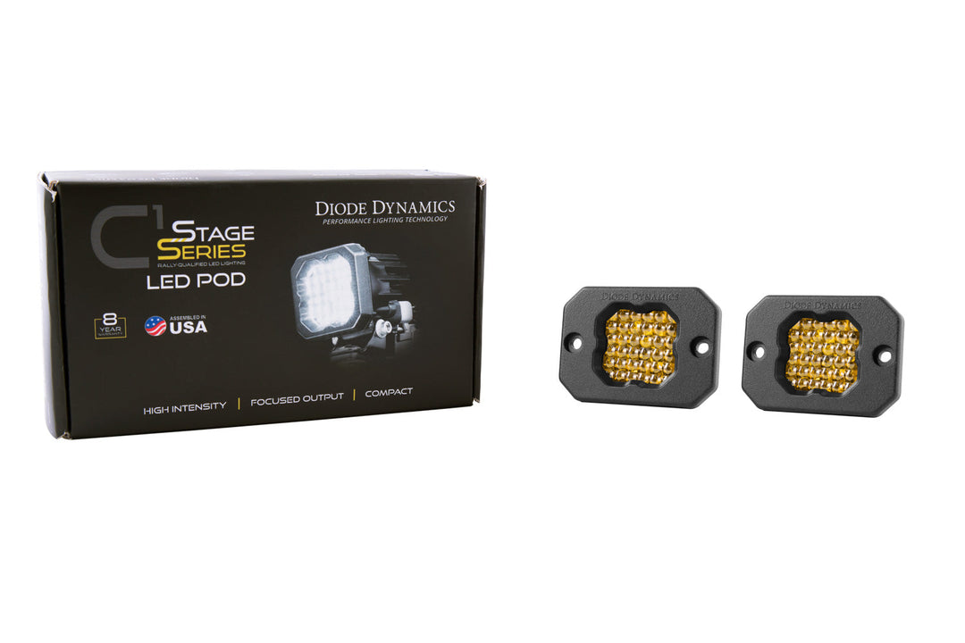 SSC1 Stage Series C1 LED Pod Yellow Flush (Pair)-1