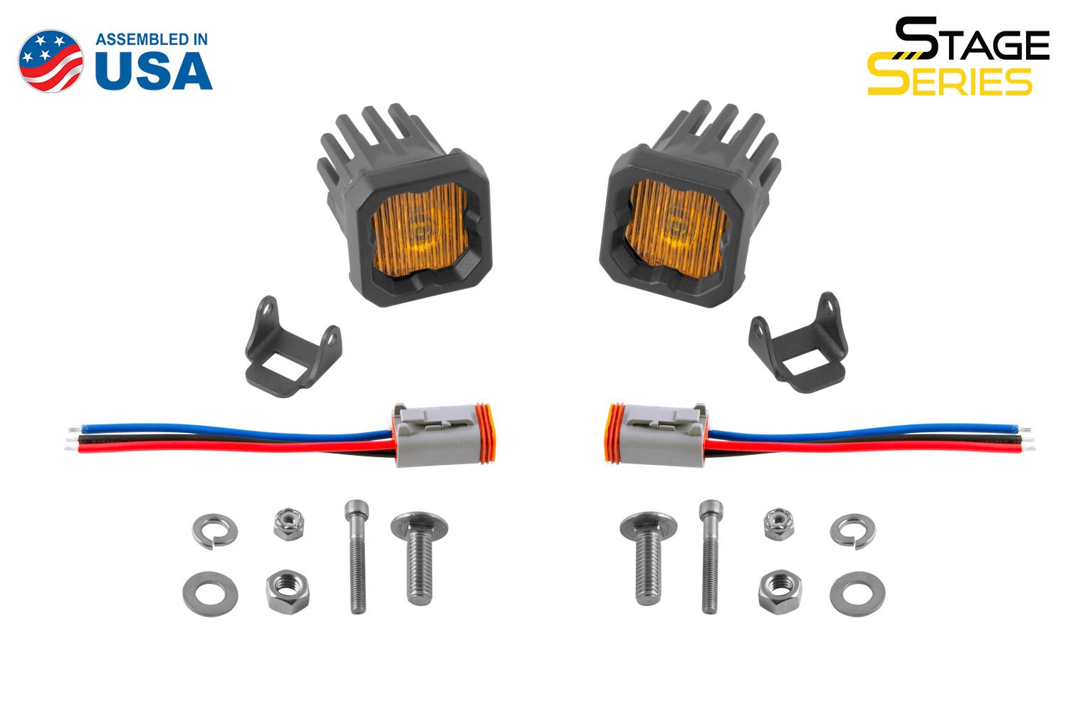 SSC1 Stage Series C1 LED Pod Yellow (SAE Fog) Standard-DD6848P-3