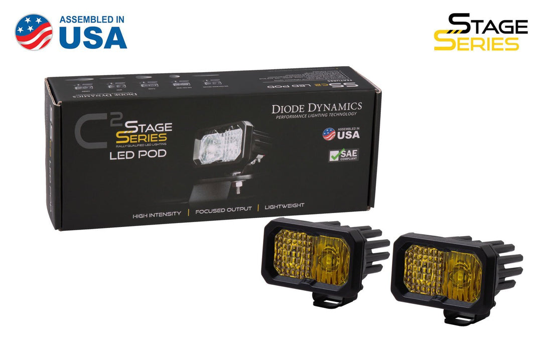 SSC2 Stage Series 2 Inch Amber LED Pod Standard (Pair)-1