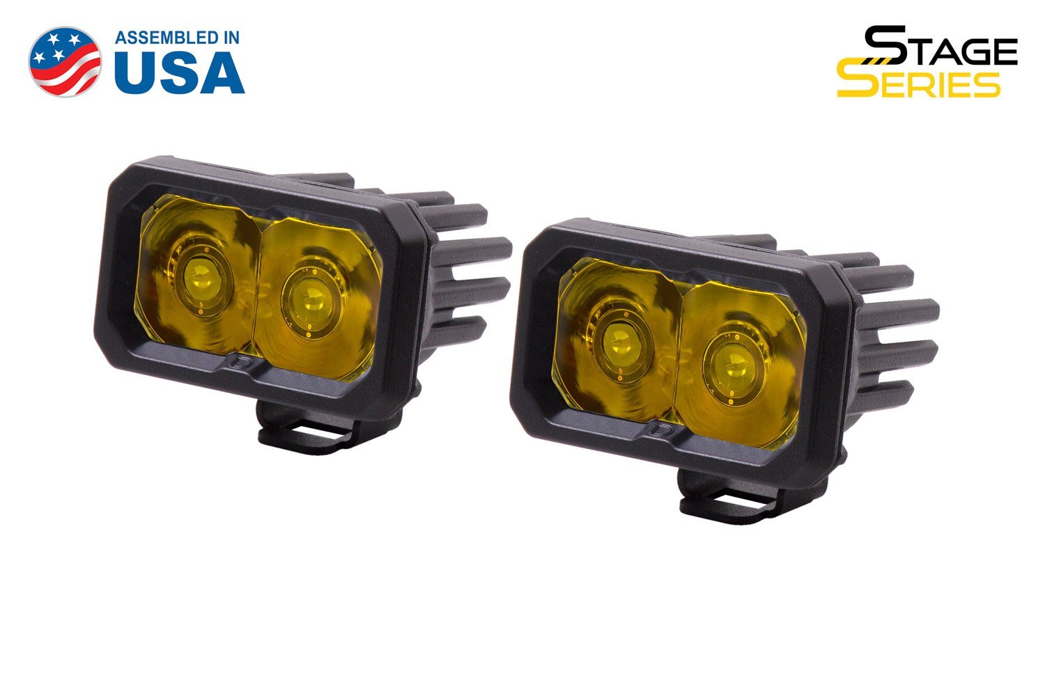 SSC2 Stage Series 2 Inch Amber LED Pod Standard (Pair)-dd6401p-8