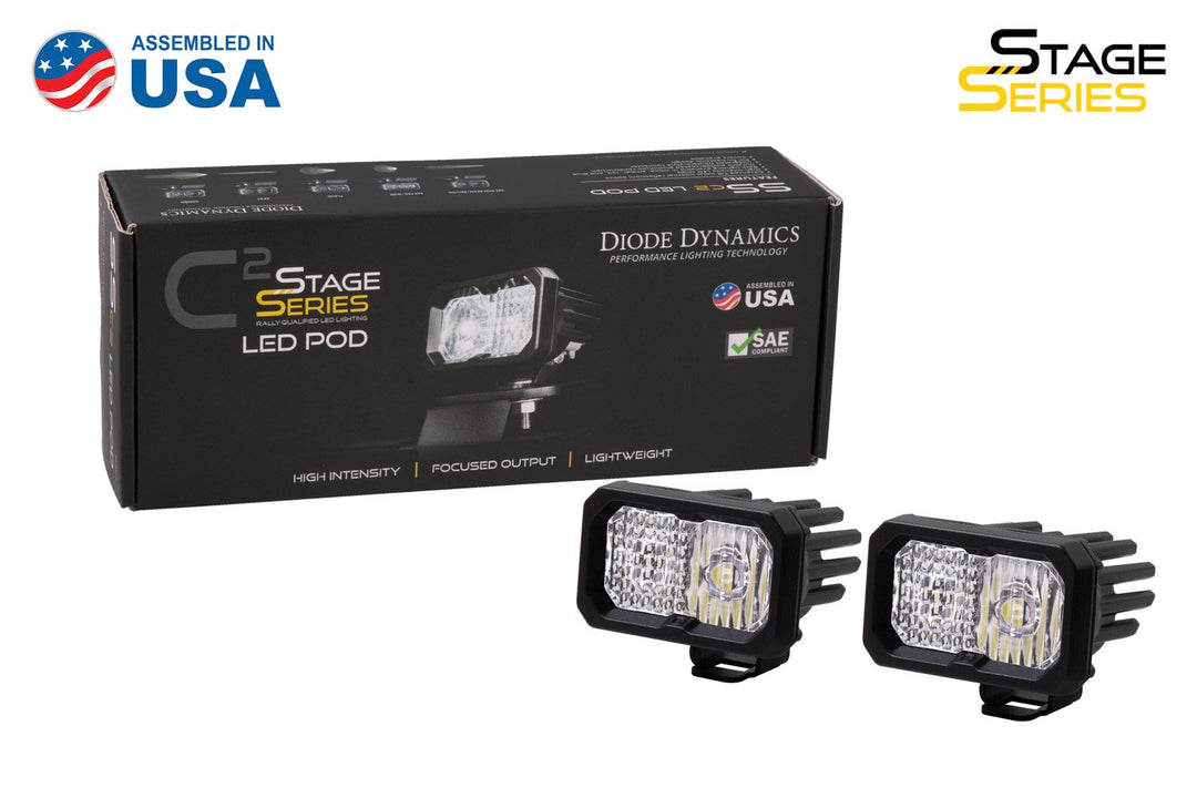 SSC2 Stage Series 2 Inch White LED Pod Standard (Pair)-1