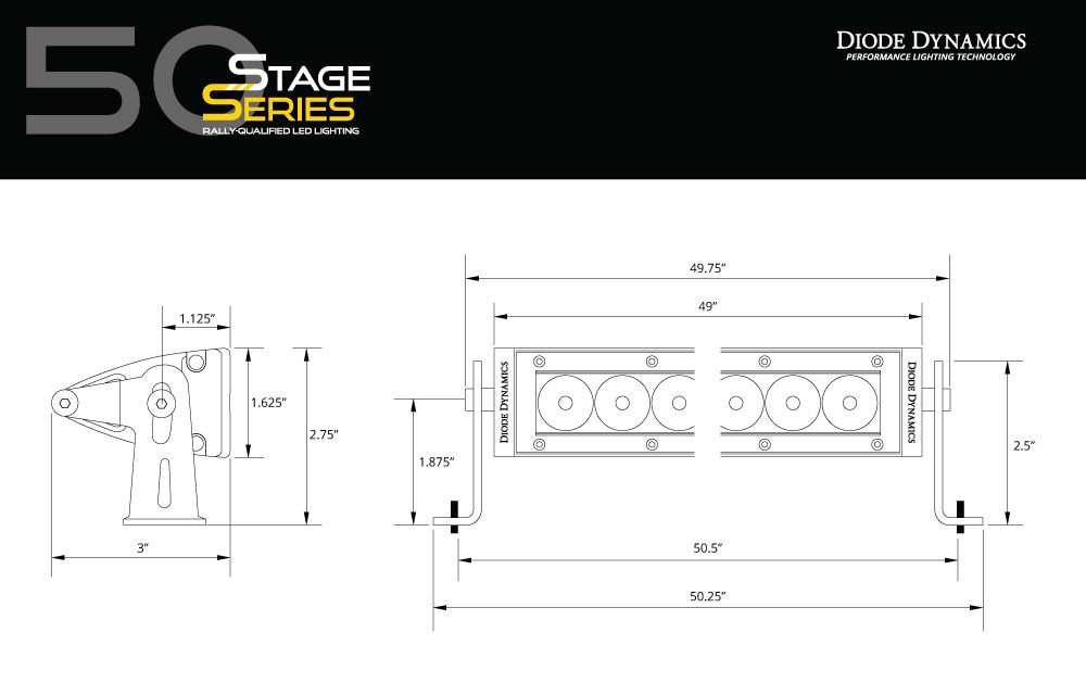 Stage Series SS50 LED Light Bar 50 Inch (Single) Diode Dynamics-8