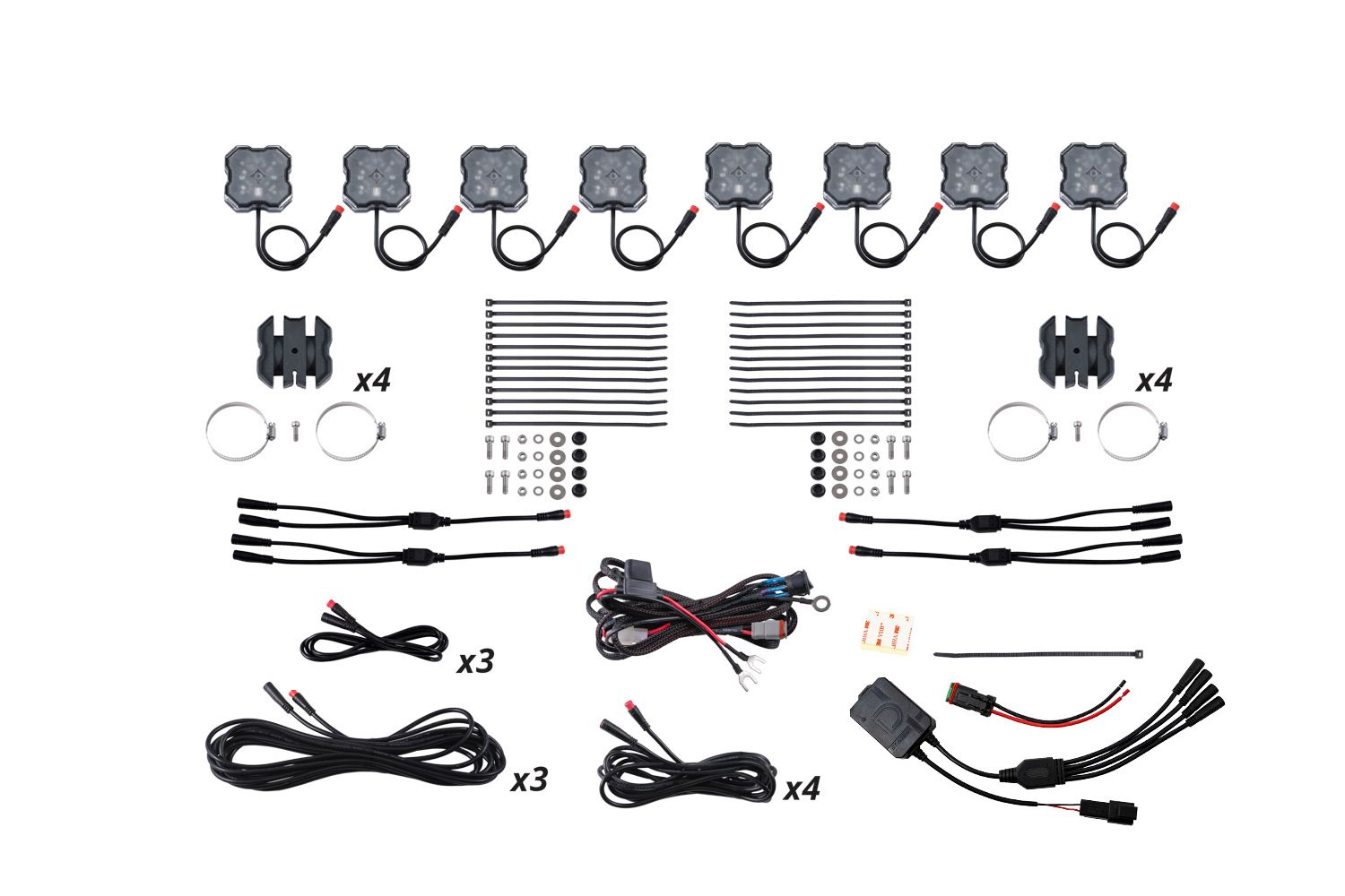 Stage Series Universal Rock Light SXS Installer Kit-DD7753C-7