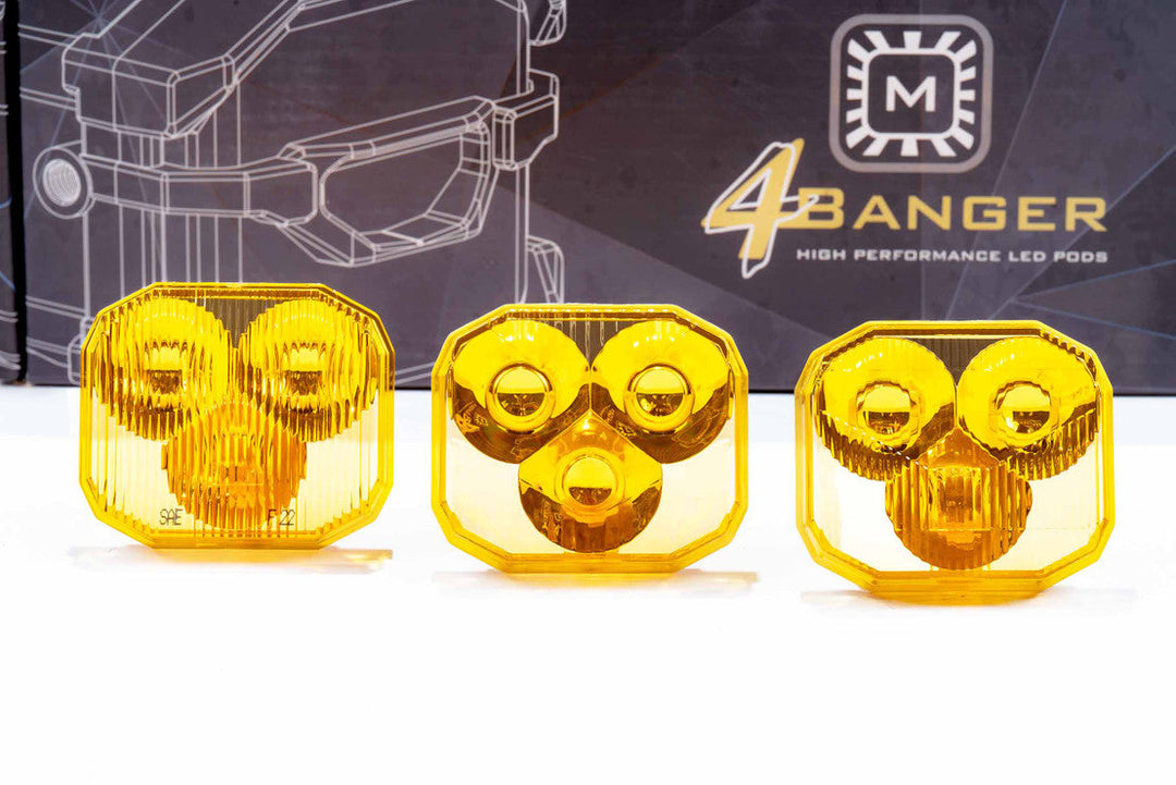 Yellow: Morimoto 4Banger Replacement Lens Optics-1